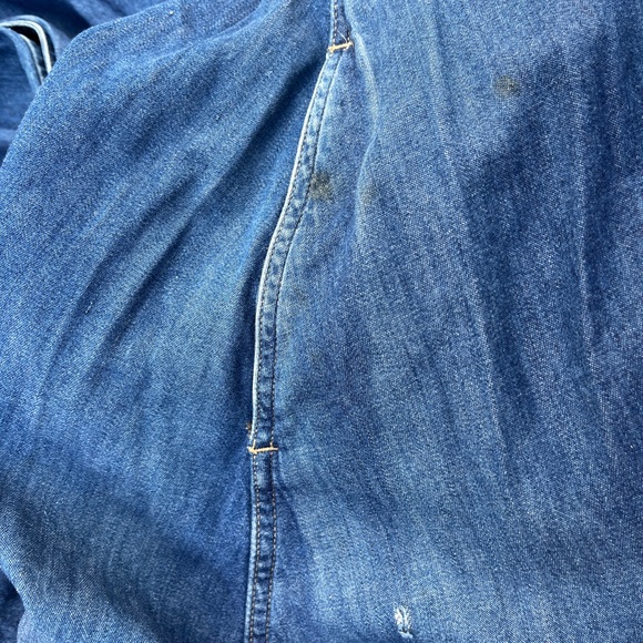 Blue A-Line Denim Skirt - Picture 4 of 6